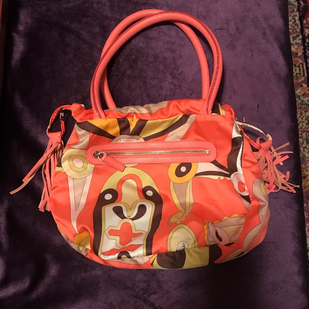 Pucci Silk/Leather Purse